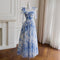 Summer Floral Print Sleeveless Straps Sundresses